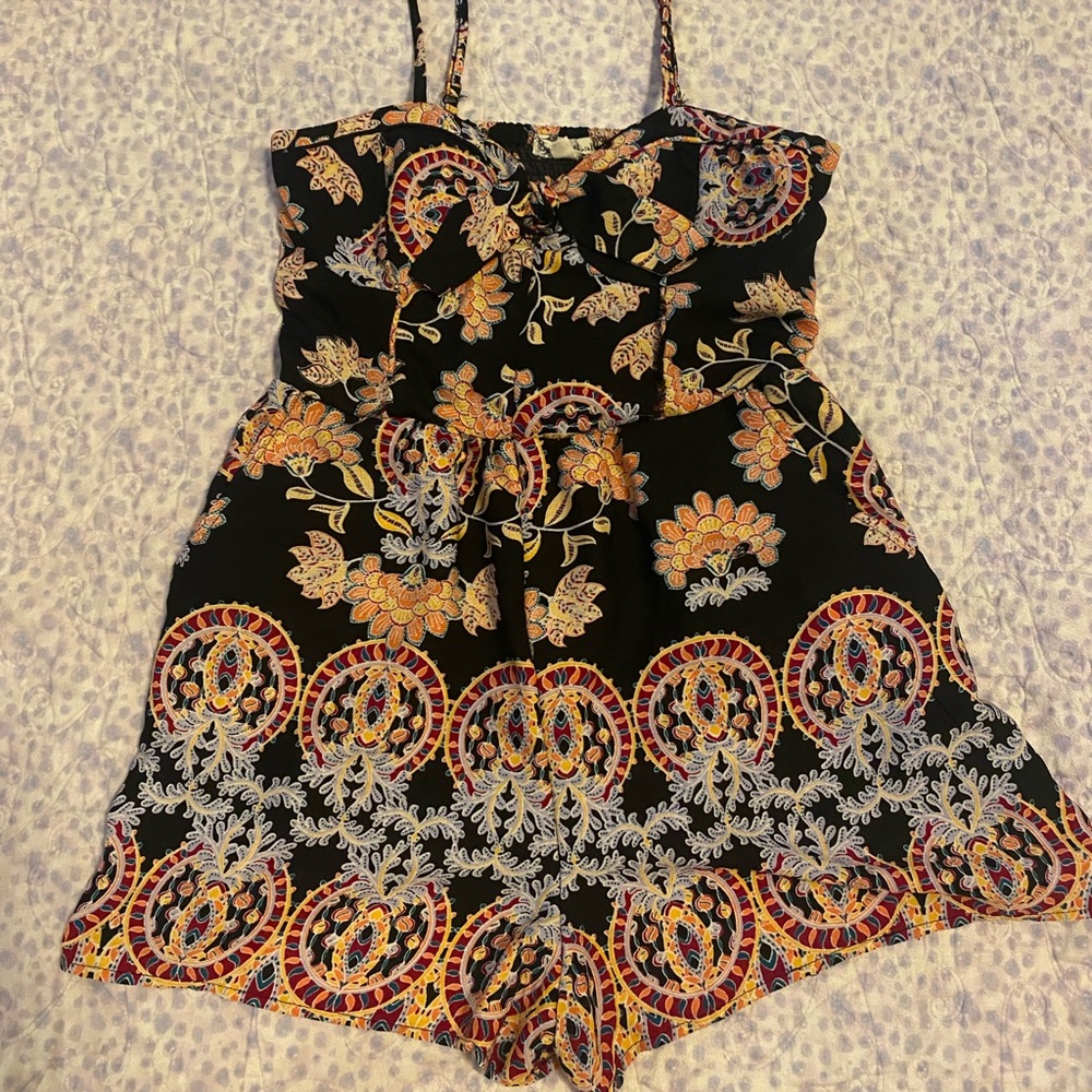 About A Girl Romper | Size: Medium | Multi-Color